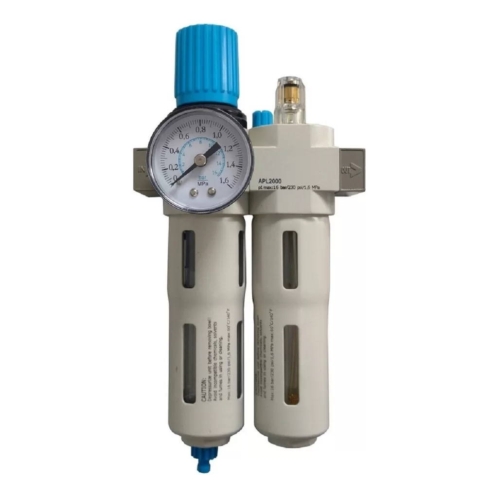 Filtro Regulador E Lubrificador 1/4 0 Á 16 Bar/230 Psi