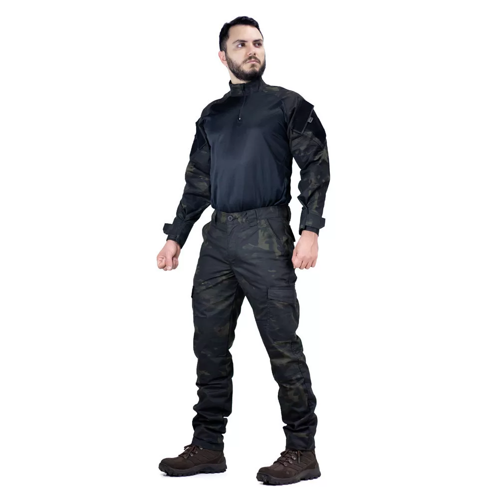 Fardamento Attacker – Camisa e Calça – Multicam Black