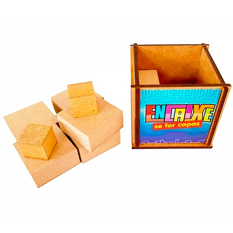 ENCAIXE SE FOR CAPAZ em Madeira – Quebra Cabeça – Brinquedo Pedagógico Educativo