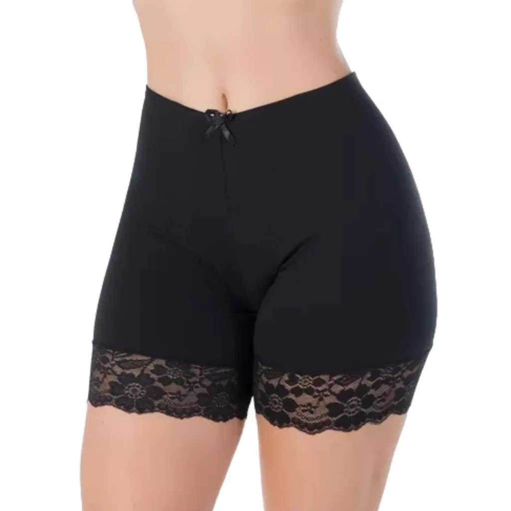 Kit 2 Short Anágua Feminino Bermuda Segunda Pele Com Renda Sai Vestido Microfibra Lingerie Moda