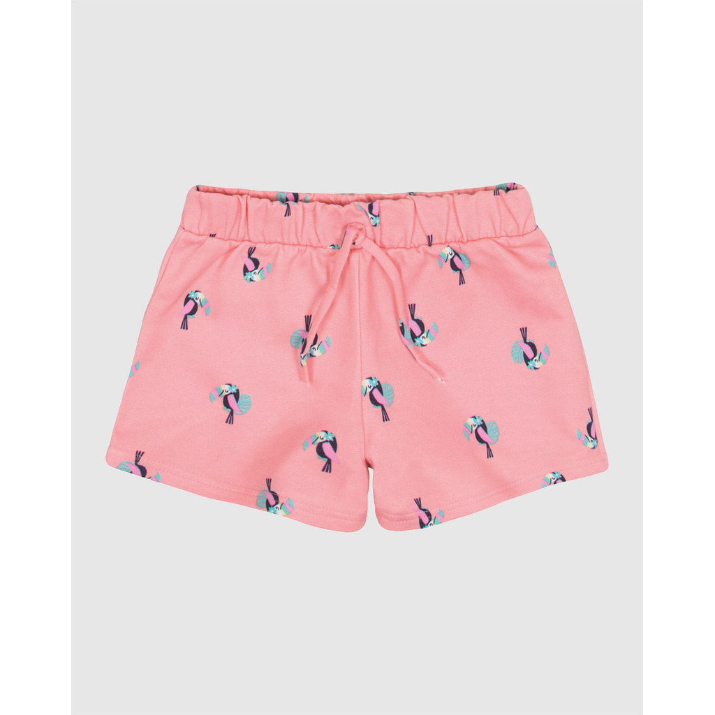 Shorts Infantil Menina Estampado Em Moletinho Leve Malwee Kids
