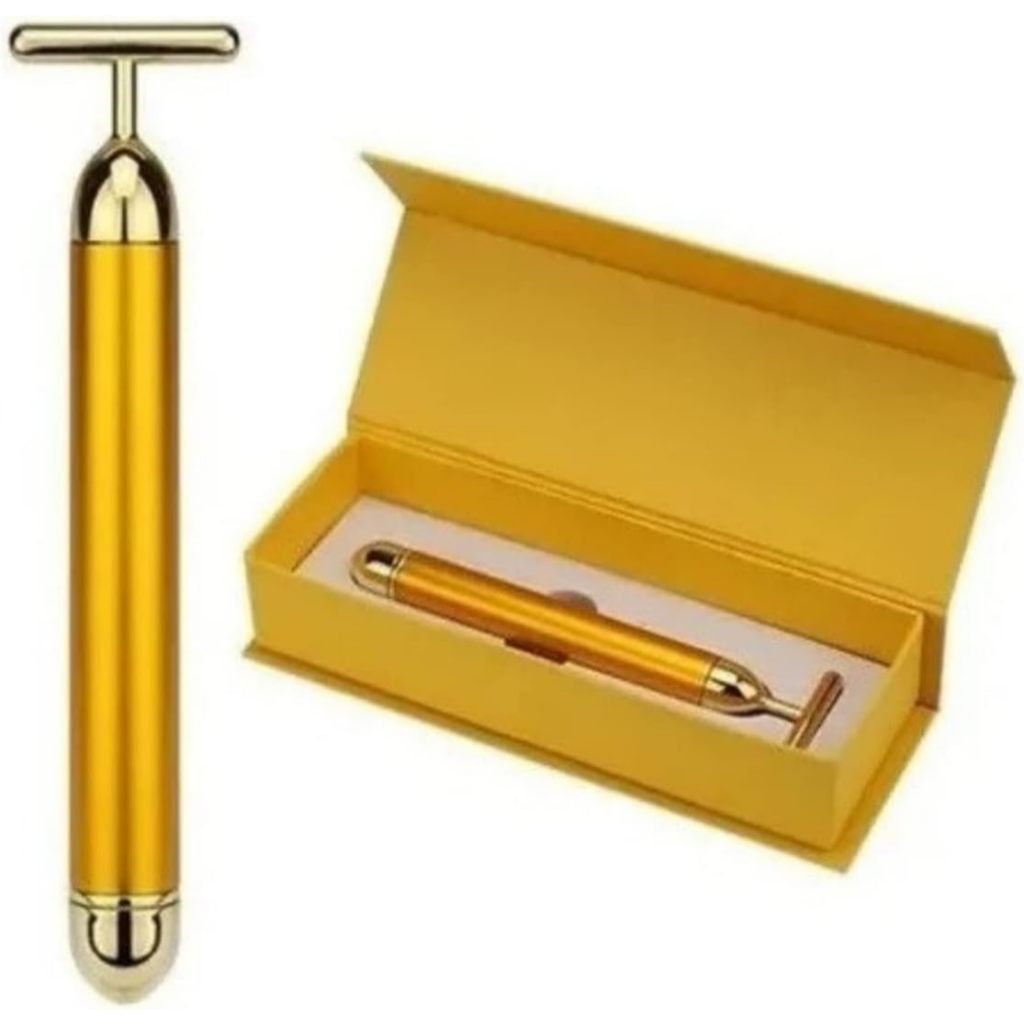Massageador Facial Eletrico Gold 24k Harmonizacao Anti-rugas