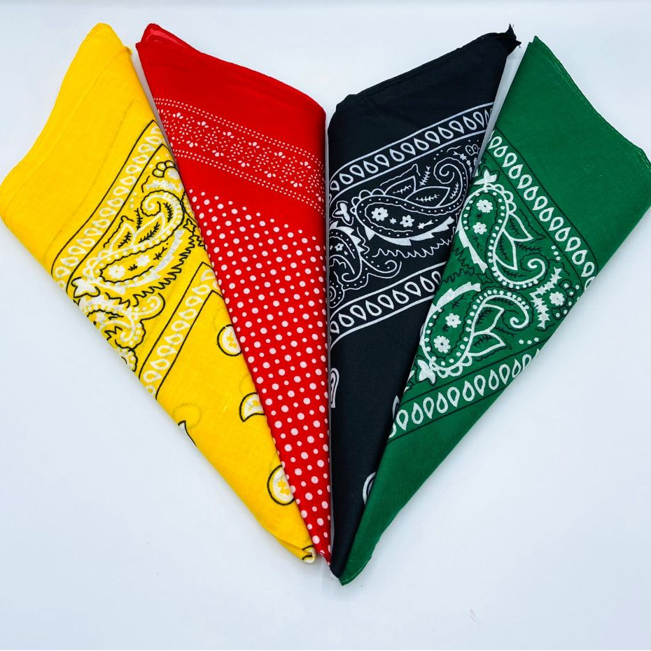 Kit Bandanas / Lenço Estampado/ 100% Poliester/ Cores variadas