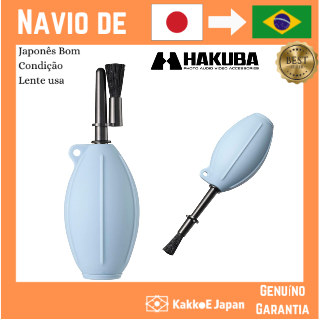 HAKUBA Camera Blower Material de manutenção Escova de silicone 02 Smoky Blue KMC-87 Potente escova d