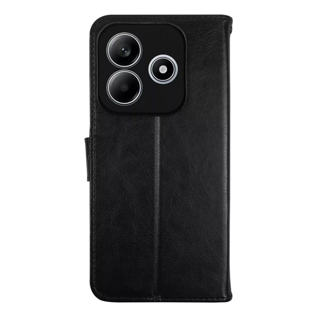 Capa Carteira Flip + Película 3D Para Xiaomi Redmi Note 14 4G/ Note 14 5G/ Note 14S