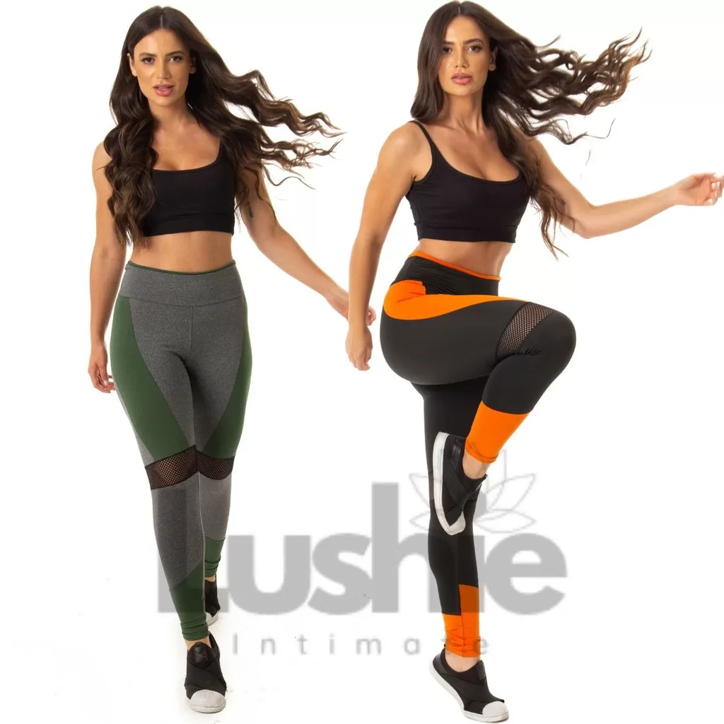 Calça LEG SUPLEX LISA Com Detalhes com detalhes em tule