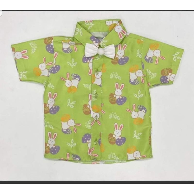 camisa social coelho pascoa tam 1 a 4 anos