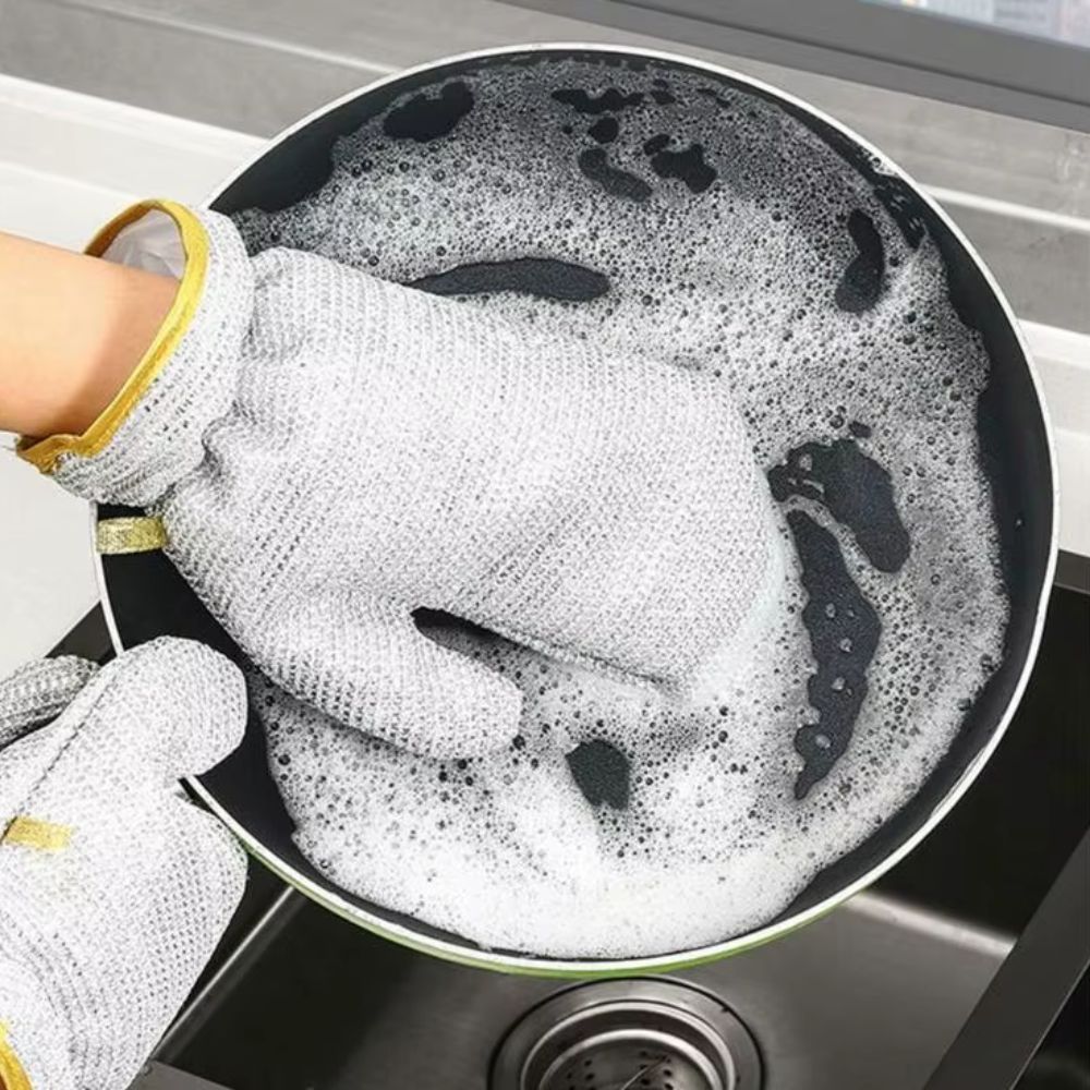 Kit 5 Luvas Lava Louça e Para forno, De Aço, fácil Limpeza Isolamento Térmico À Prova Dágua.SOPHIA