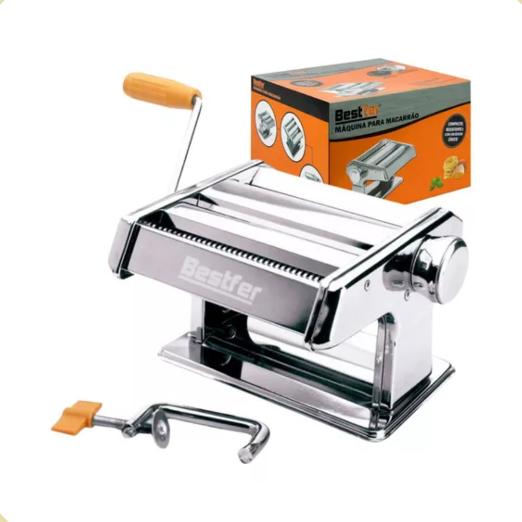 Cilindro Massas Aço Inox Massa Máquina De Macarrão Bestfer