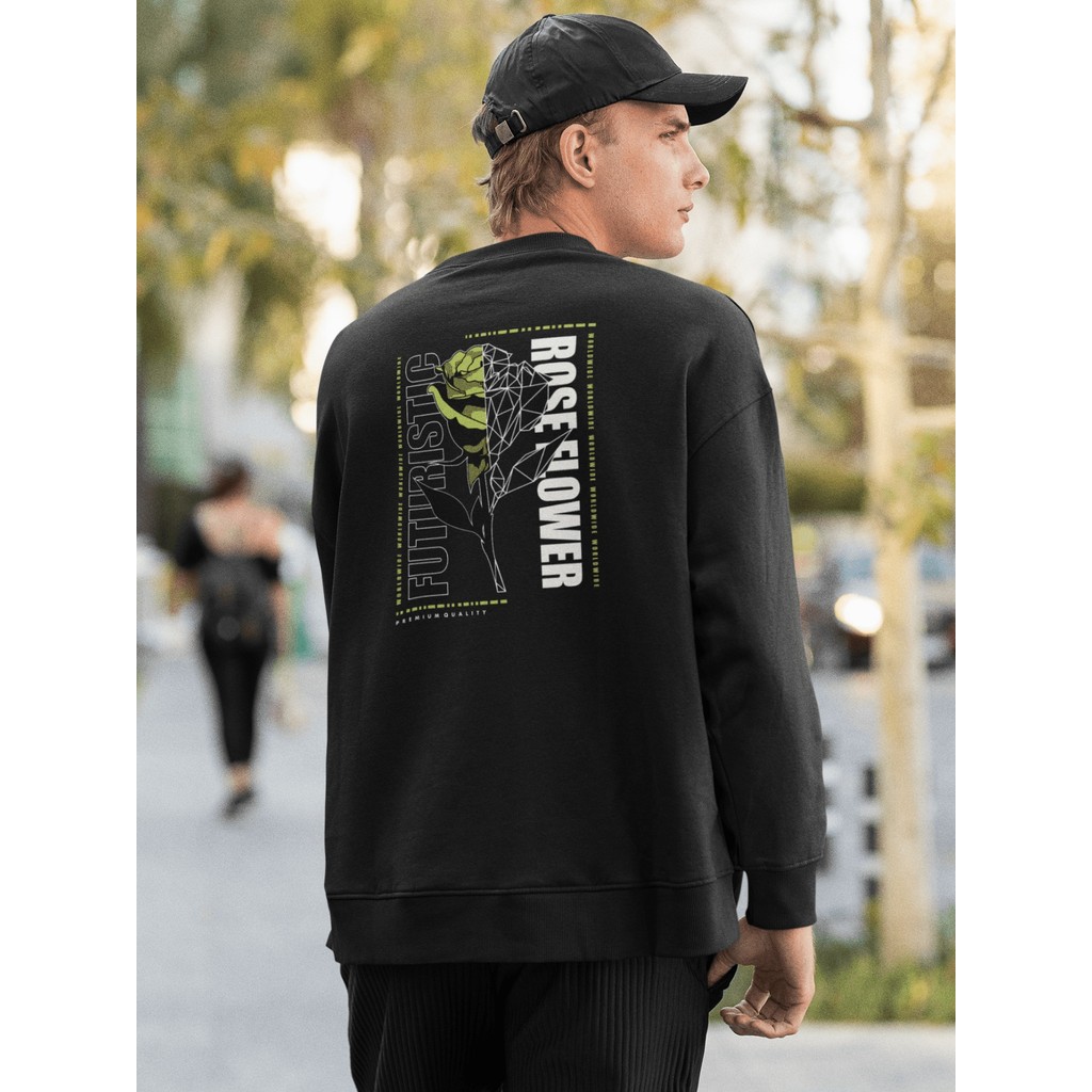 Moletom Careca Blusa de Frio Suéter Gola Redonda Masculino Casual Streetwear 100% Algodão Estampado