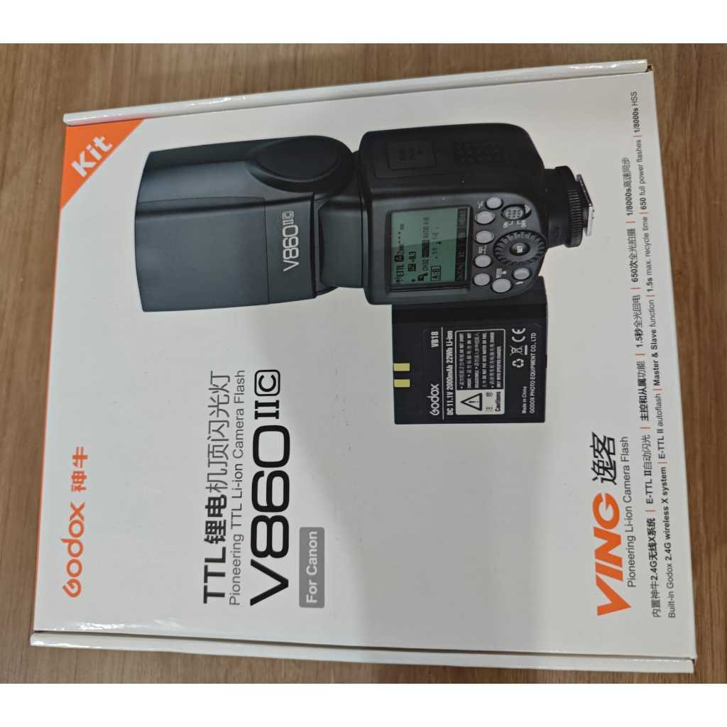 Flash Godox V860 II para Canon