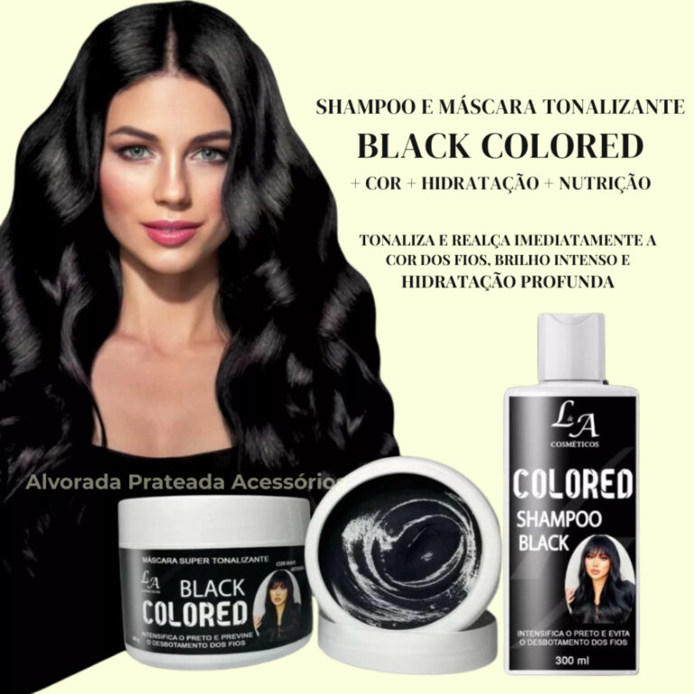Kit Shampoo + Máscara Tonalizante Preto Profundo 