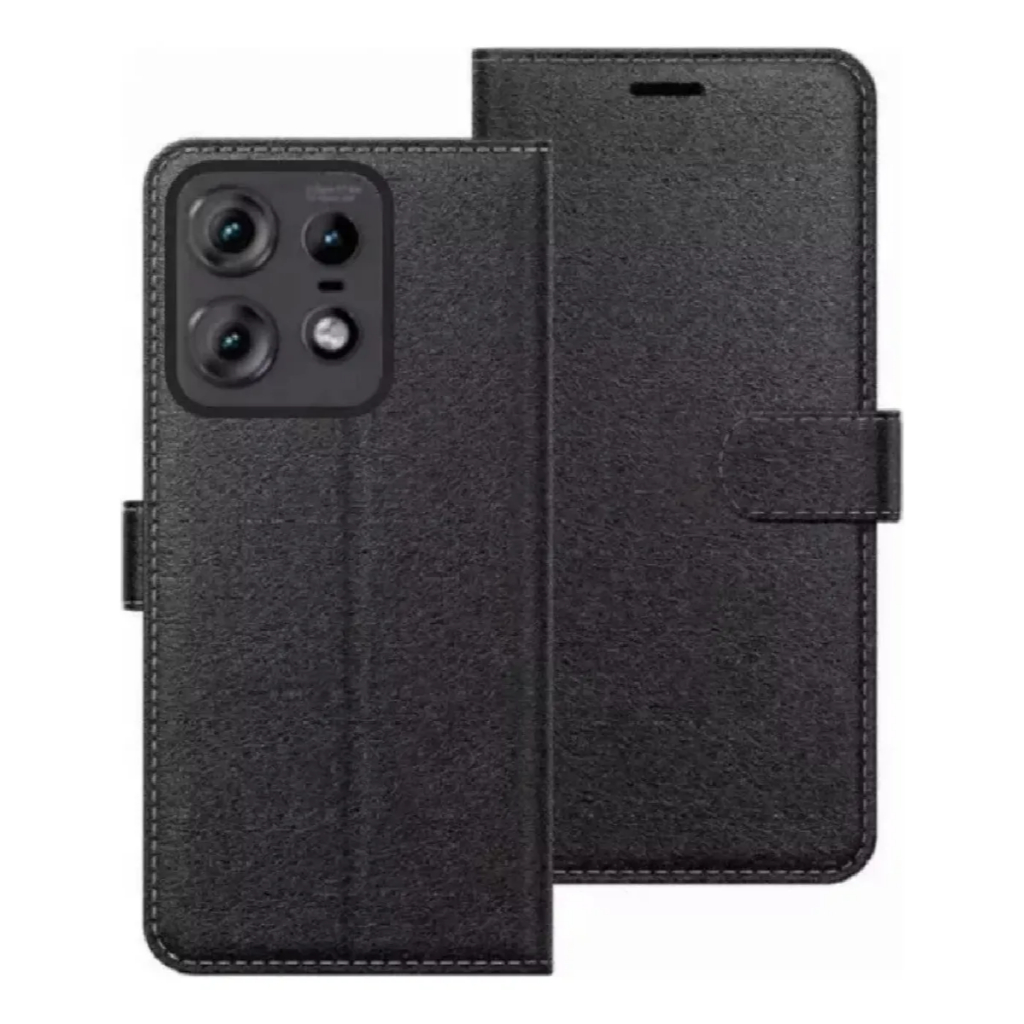 Capa Carteira Flip + Película 3D Para Motorola Moto G75
