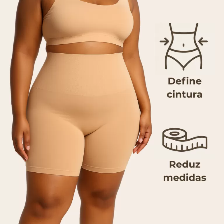 Short Modelador De Compressão Com Cinta Redutora 