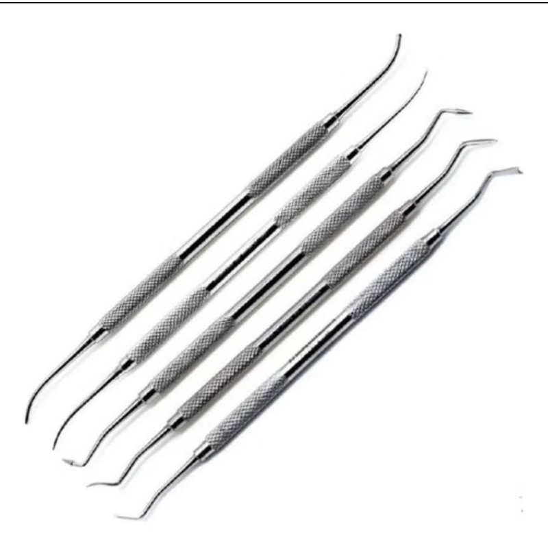 Kit Profissional de Enceramento Denta 5 Peças Inox para Laboratório e Consultório