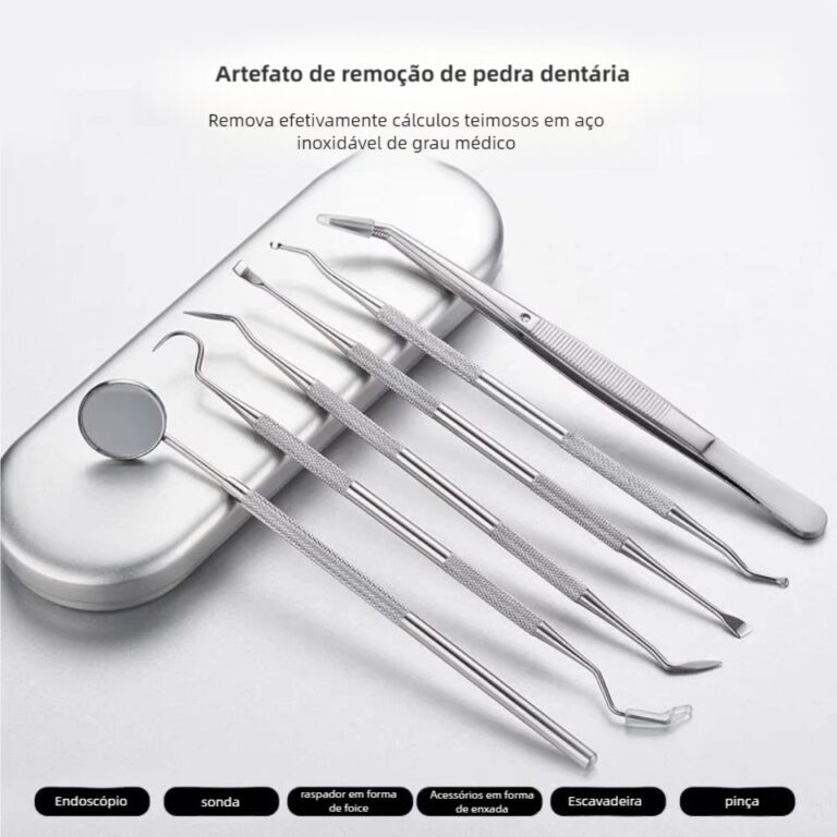 Kit de 6 Peças de Ferramentas Buco-Dentárias 