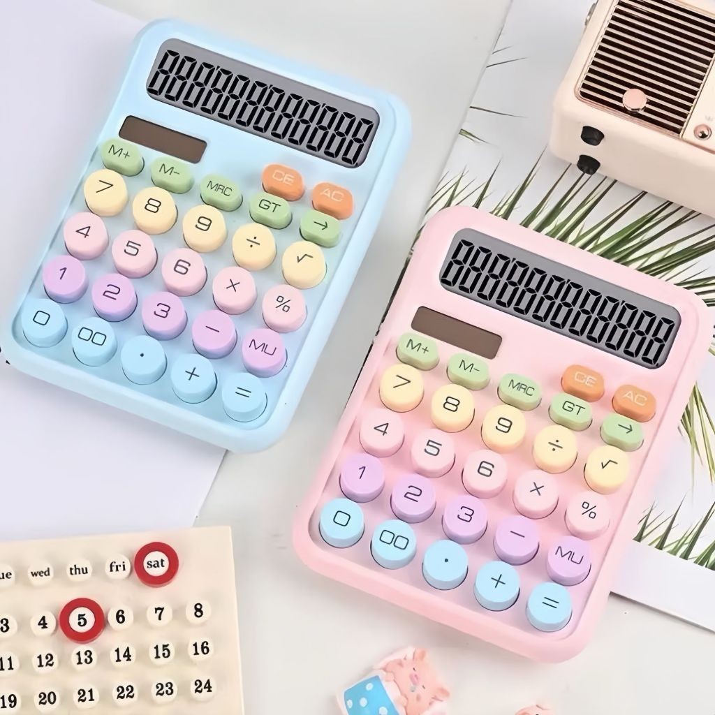 Calculadora Colorida Morandi De 12 Dígitos Teclado Mecânico De Ponto Grande Escola E Papelaria De Es