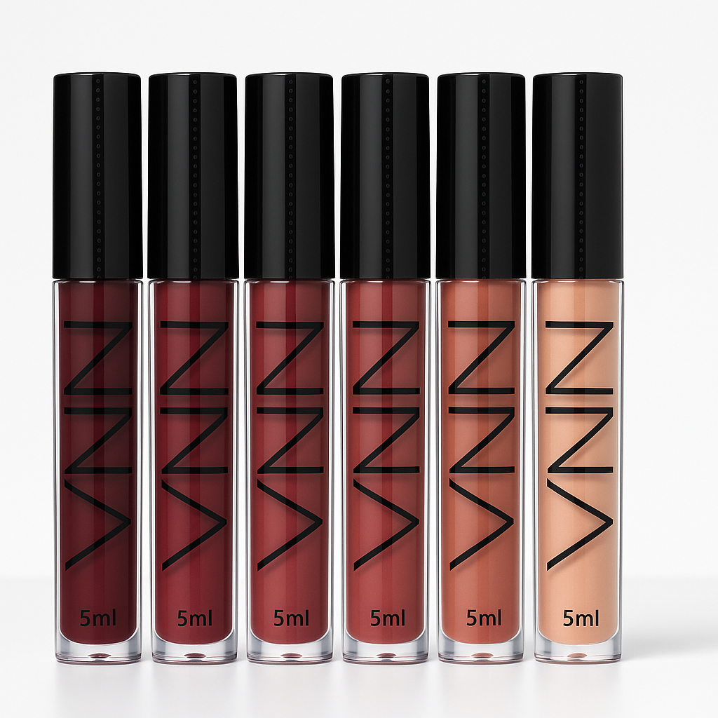 Batom Gloss Lip Líquido Matte VNZ 5ml  Cor Intensa, Conforto e Acabamento Sofisticado