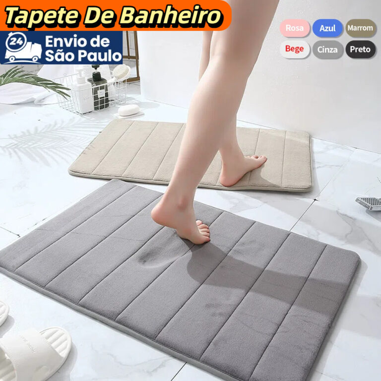 Tapete Antiderrapante de Banheiro Super Absorvente