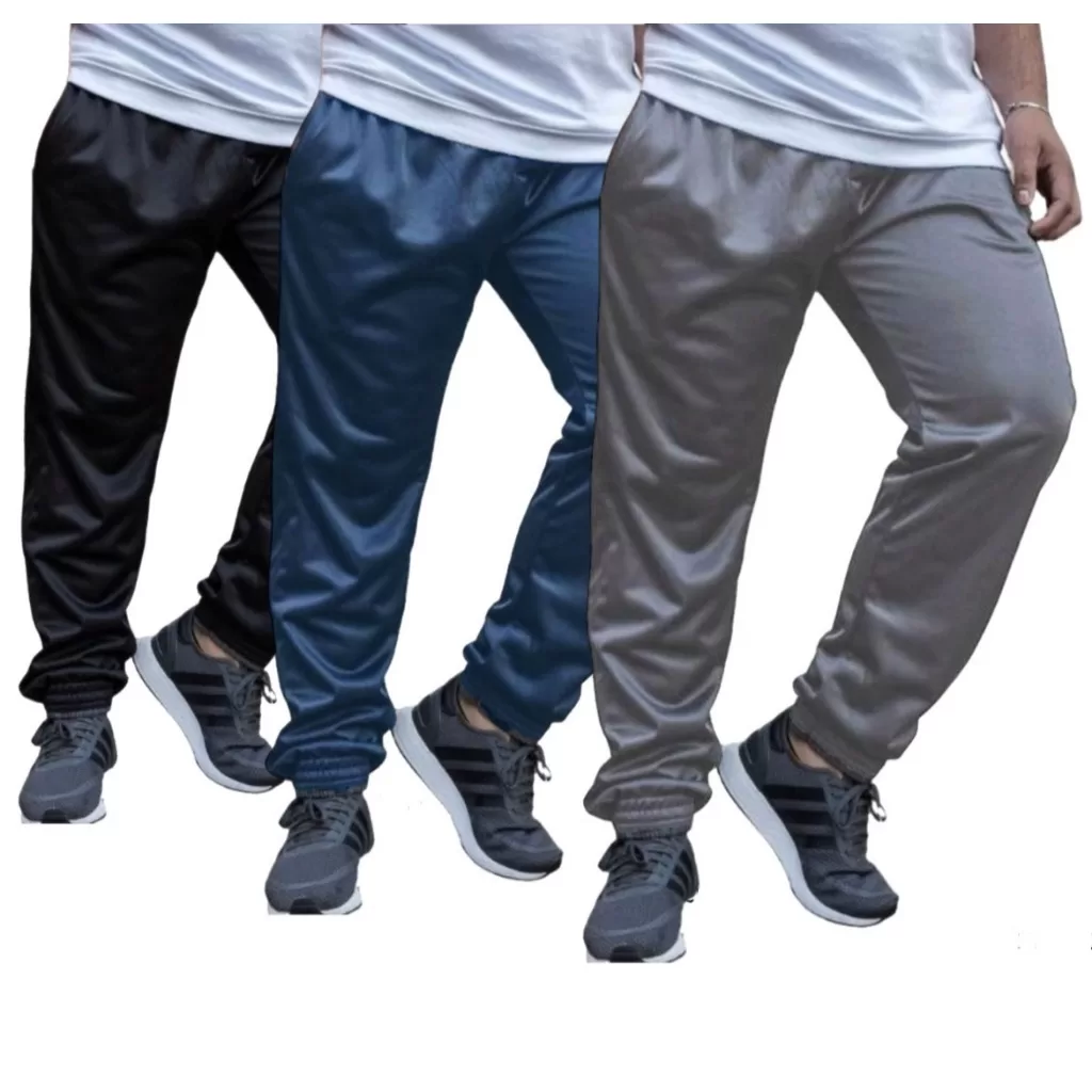 KIT 3 Calças  Chimpa BOLSOS LATERAIS Poliéster academia  (flanelada na parte interna)