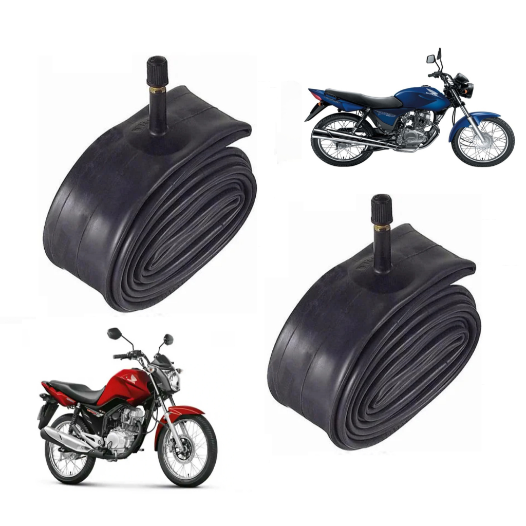 Kit Câmara de Ar Aro 18 Moto Honda Fan 125 150 160  Yamaha Dafra Suzuki qualidade premium