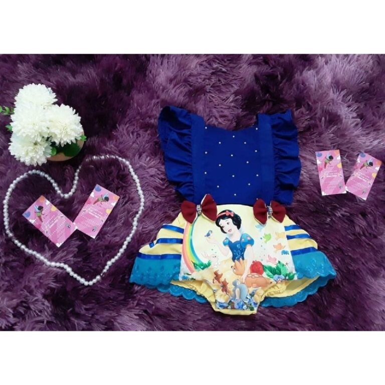 romper luxo branca de neve tam 1 ano