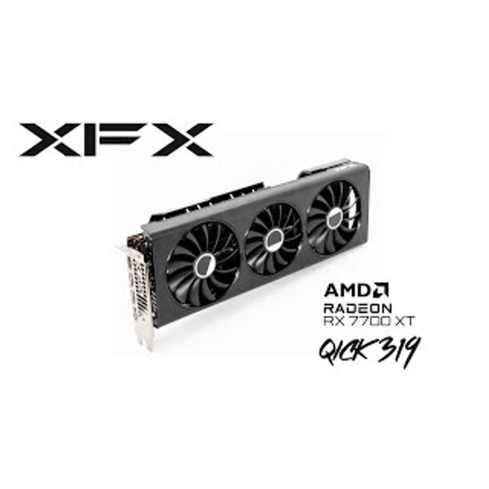 Placa de Video AMD XFX Radeon RX7700 XT Speedster Qick319, 12GB, GDDR6, 192-bit, RX-77TQICKB9