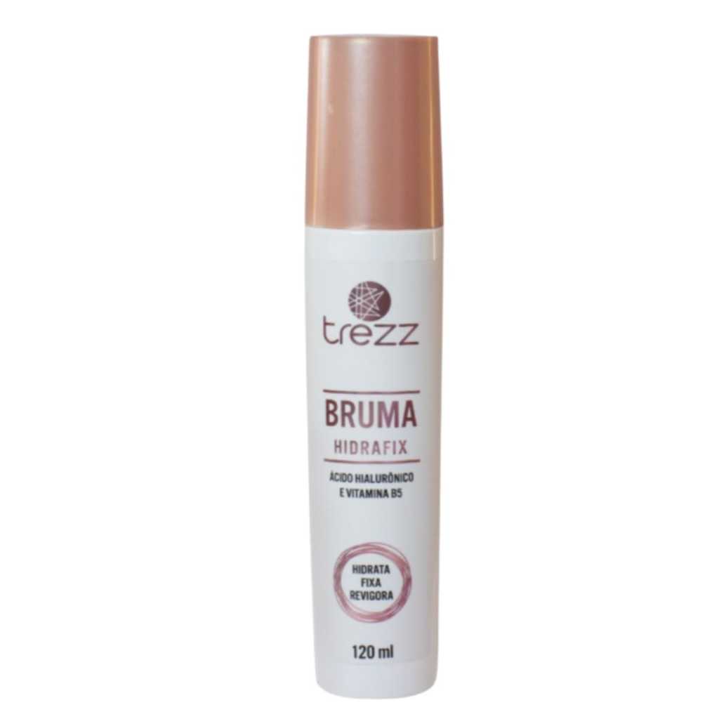 Bruma Fixadora de Maquiagem Hidrafix 120ml – Ácido Hialurônico Hidrata Fixa Revigora Trezz