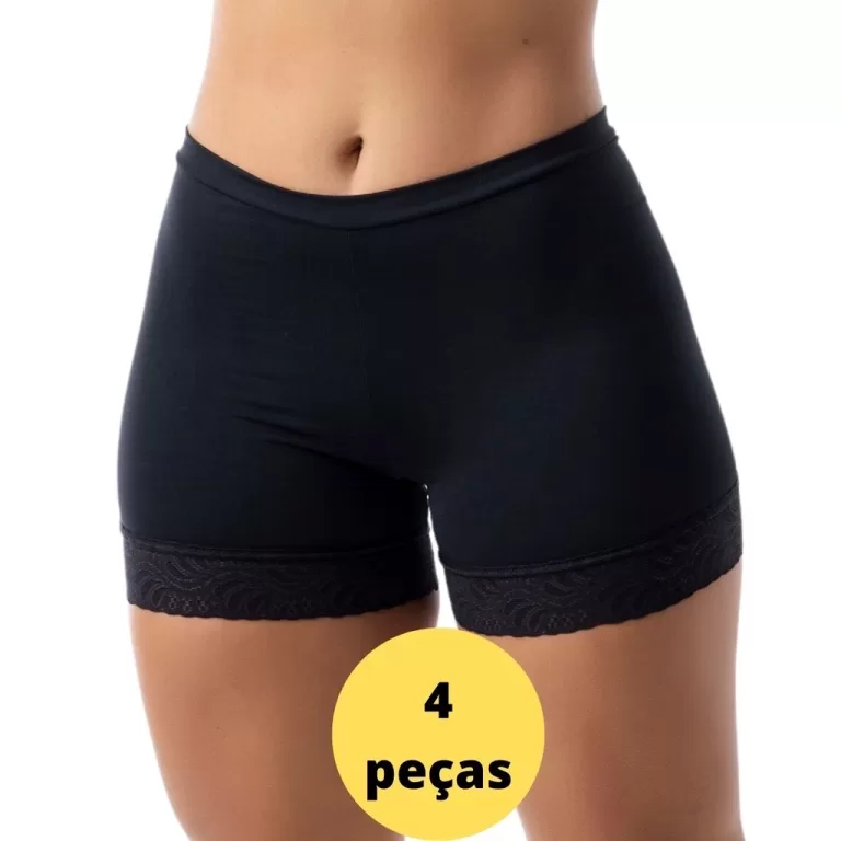 Kit 4 Short Anágua ideal para usar por Baixo De V