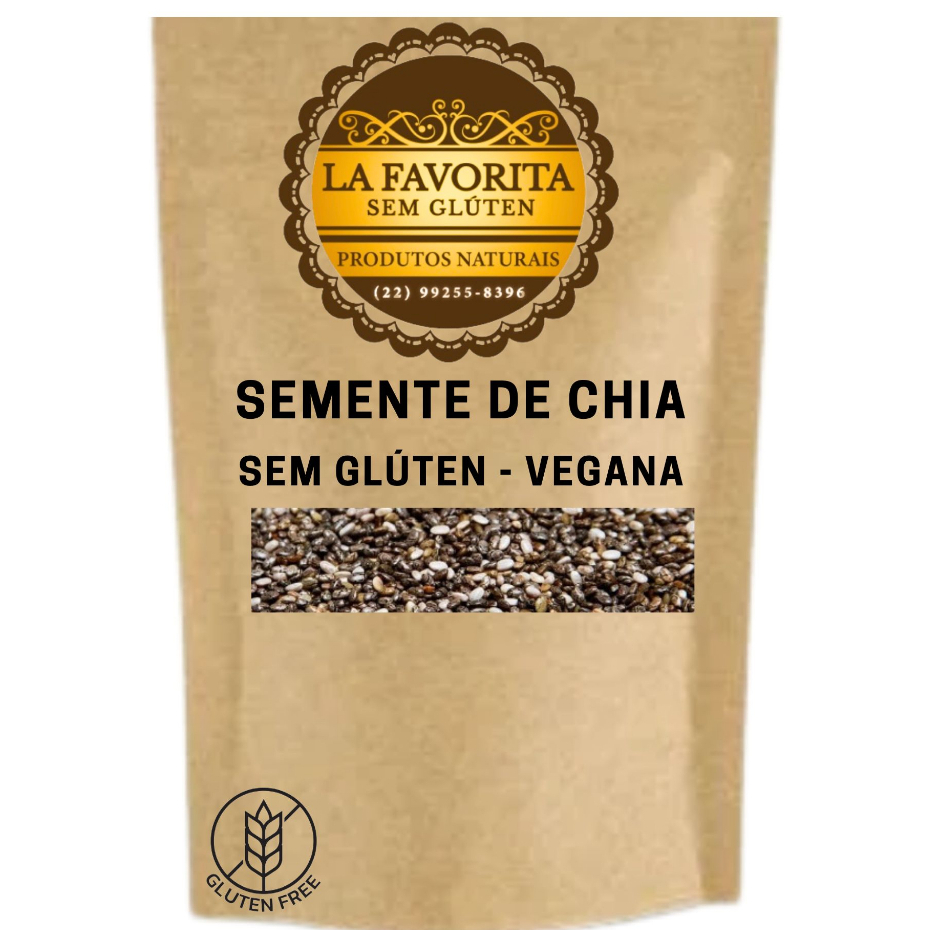 Semente de Chia – 250g ou 500g – Sem Glúten