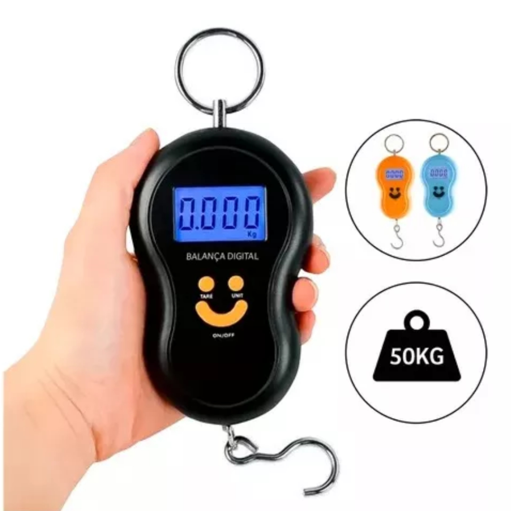 Balança Digital de Precisão Mala e Pesca Até 50kg