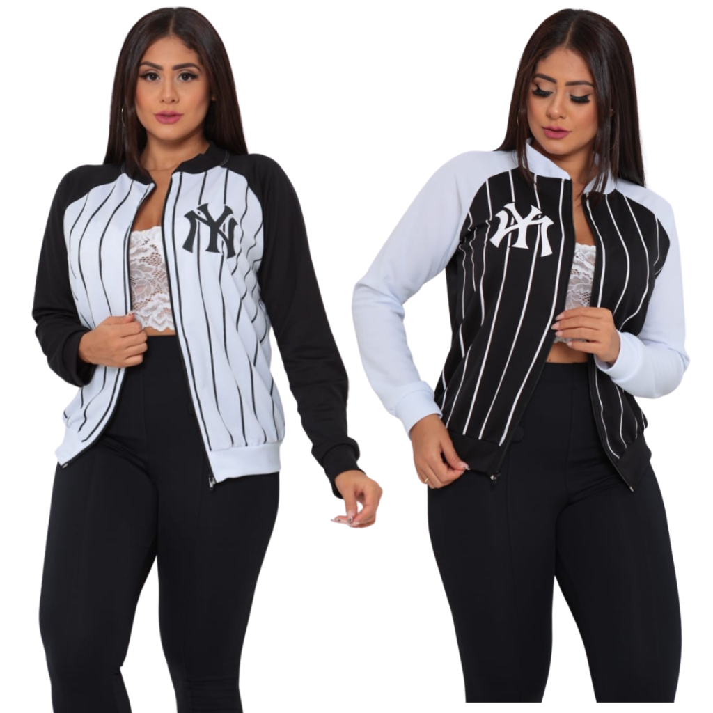 Jaqueta Feminina N York Estilo Jaqueta E Casaco Frio Inverno Blusa Feminina Moda Gringa Blogueirinha