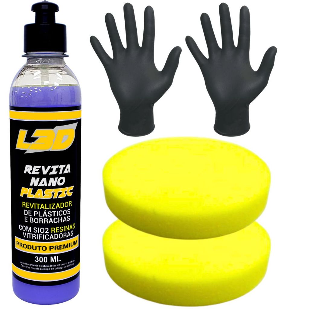 Revitalizador de Plásticos Automotivo INTERNO e EXTERNO inclusive PNEUS