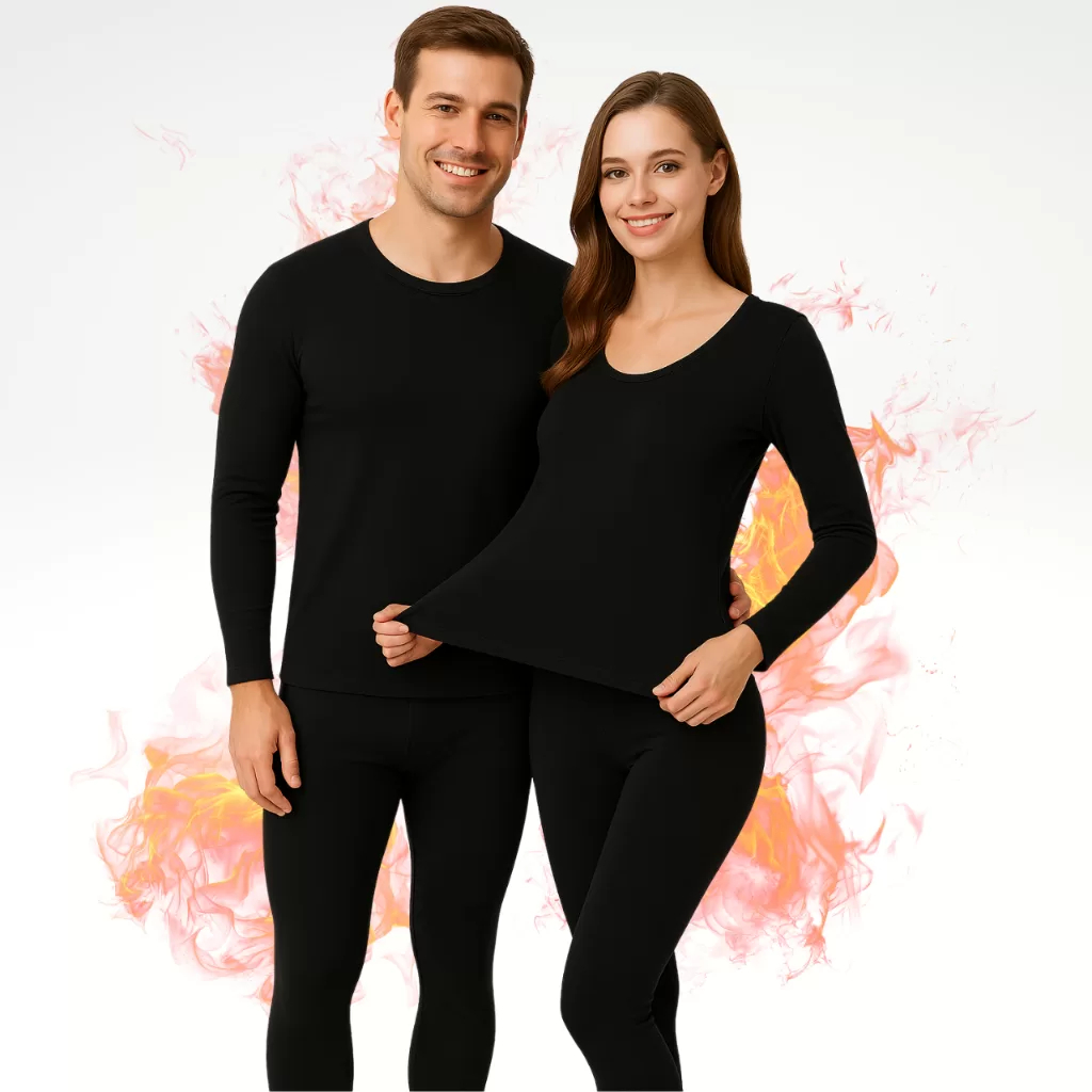 Conjunto Termico Segunda Pele Frio Flanelado Confortável Preto Feminino Masculino