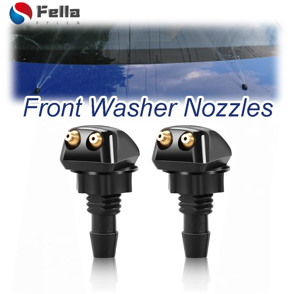 2Pcs Bocal Universal Do Limpador De Pára-Brisas Frontal/Pulverizador De Água De Saída Acessórios Par
