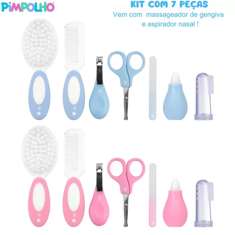 kit higiene bebe pimpolho enxoval completo menino e menina