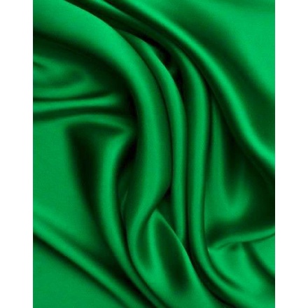 Tecido Cetim Charmousse Verde Bandeira 100% Polié