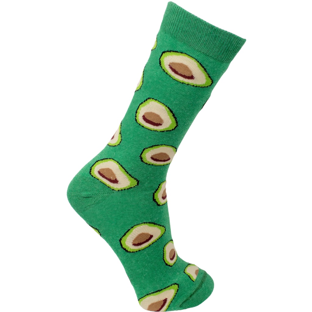 Meia Divertida Cano Longo Abacate Oddo Verde Masculina/Feminina