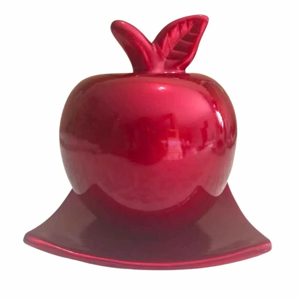 Maça Grande Cerâmica Decoração Casa Cozinha Mesa Armário Aparador Balcão