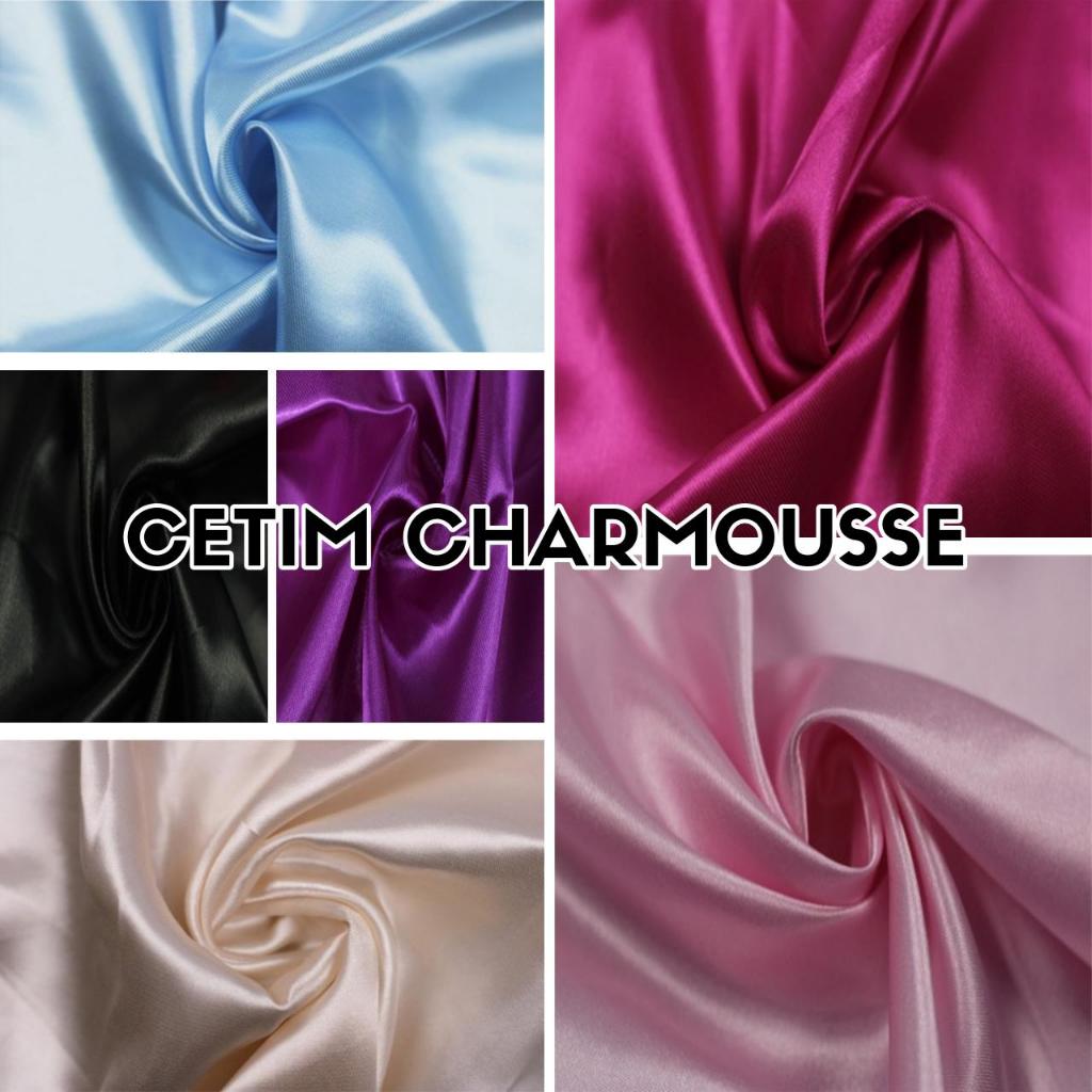 7 Metros Tecido Cetim Charmousse Liso Comum (7m x 1.45m)