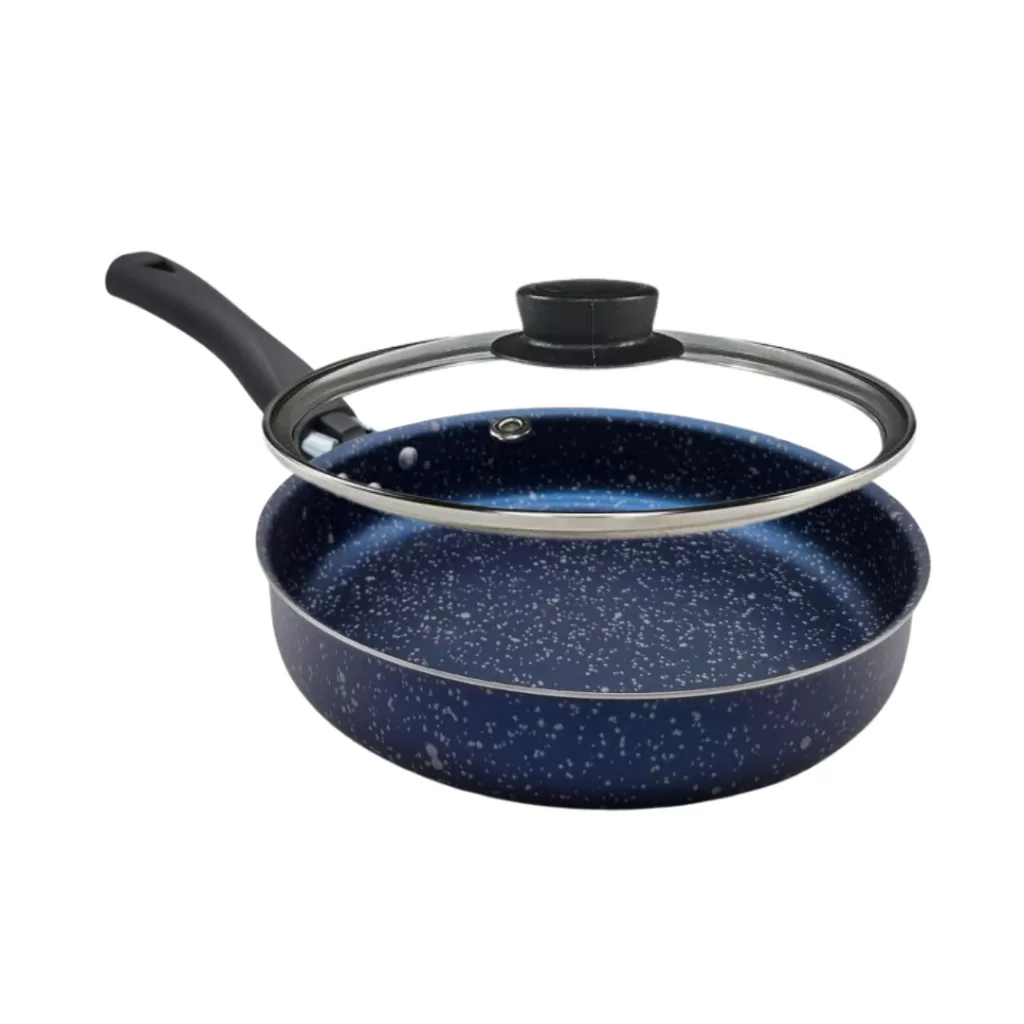 Frigideira Reta Antiaderente 20 cm Linha Colore com Tampa de Vidro