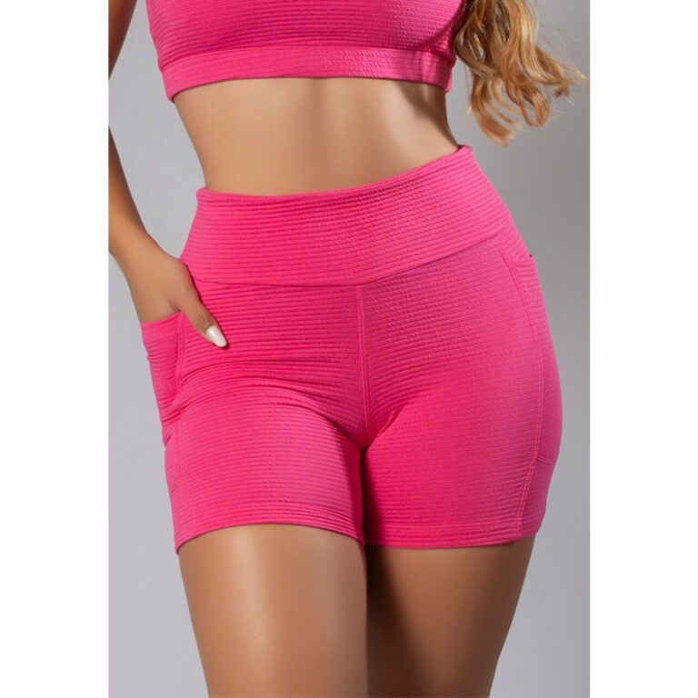 Short Fitness Feminino Cos Alto Bermuda Academia N
