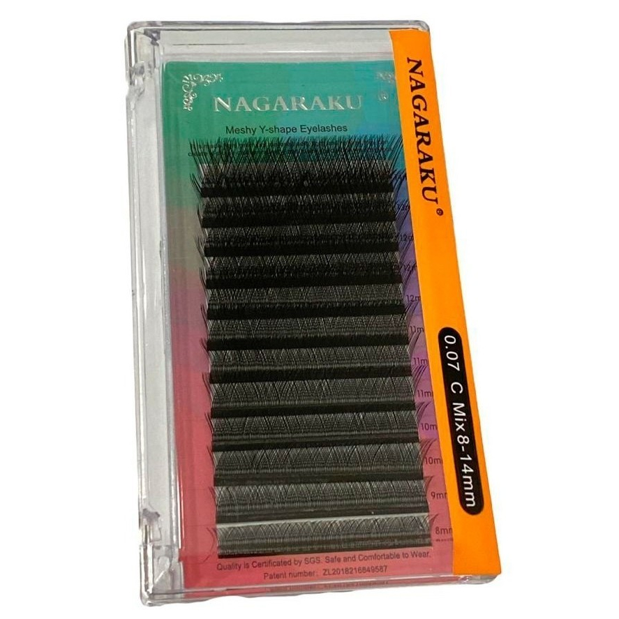 Cílios Y Volume Brasileiro Nagaraku 8mm-15mm 0.07 Mix Sgs