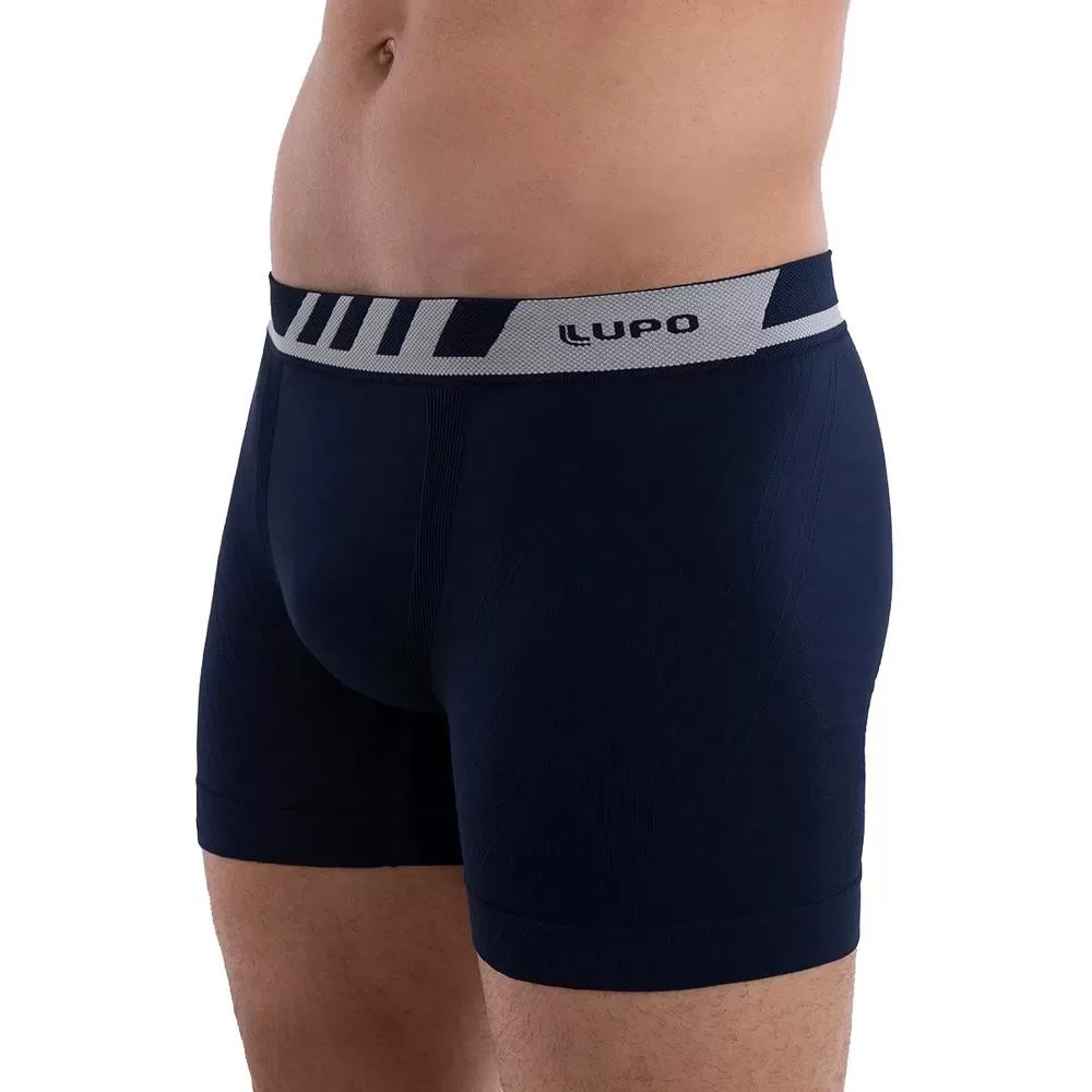 Cueca Boxer Lupo Microfibra Cós Com Chanfro – Marinho