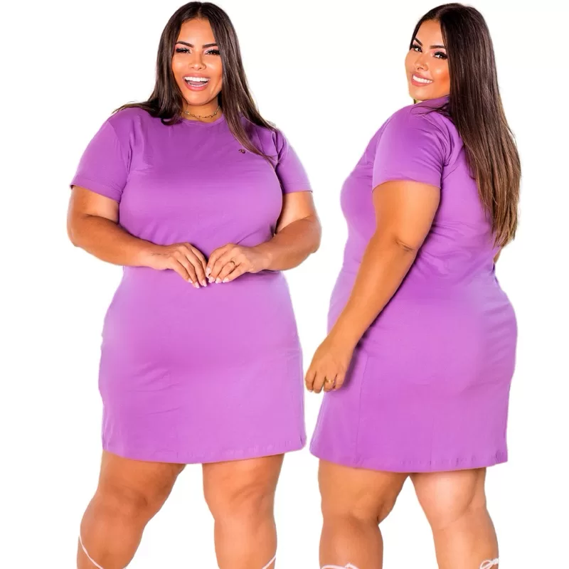 Vestido Gravida Camisetão Básico Moda Pluz Size Liso 100% Algodão