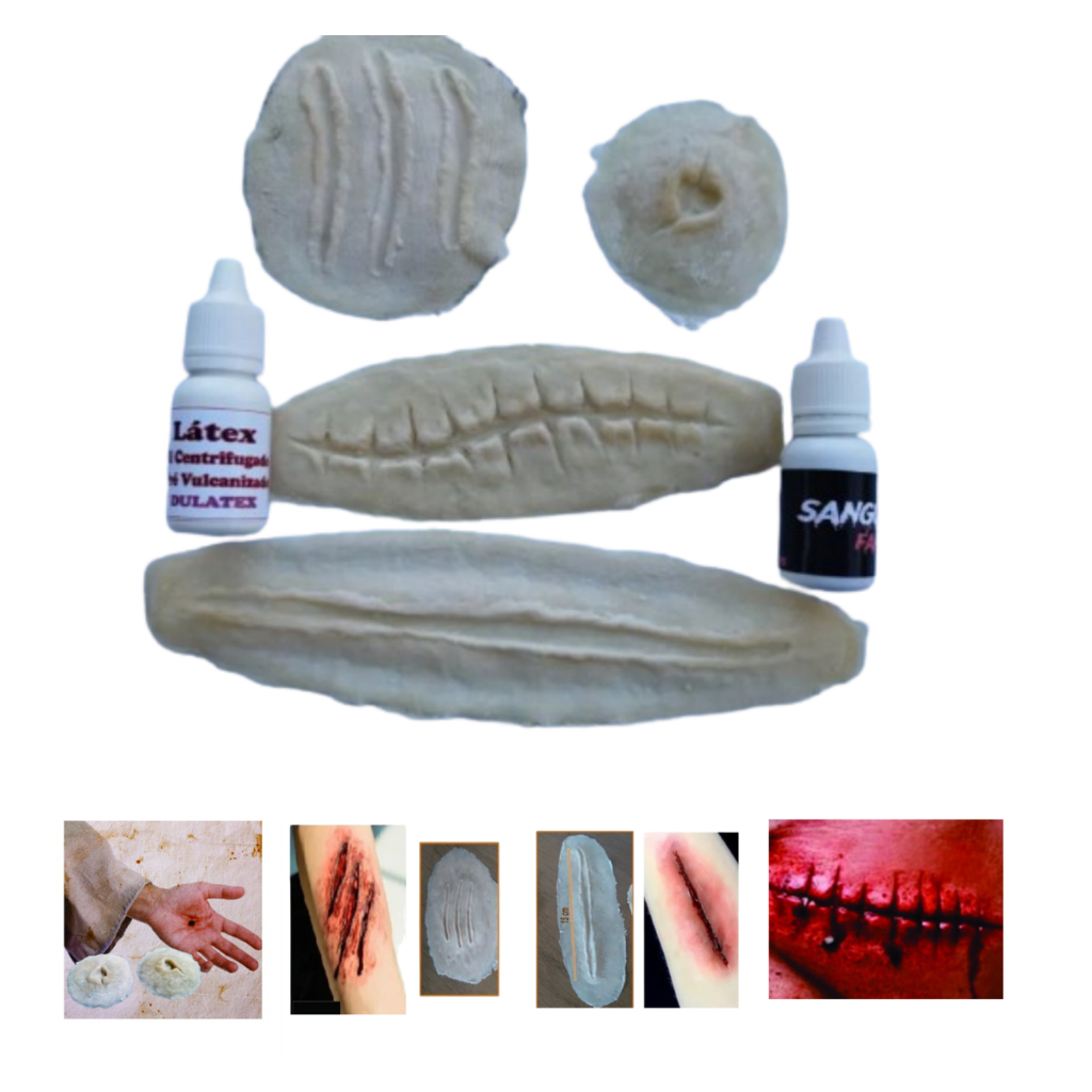 Kit Feridas Em Látex – Halloween 4 Unidades