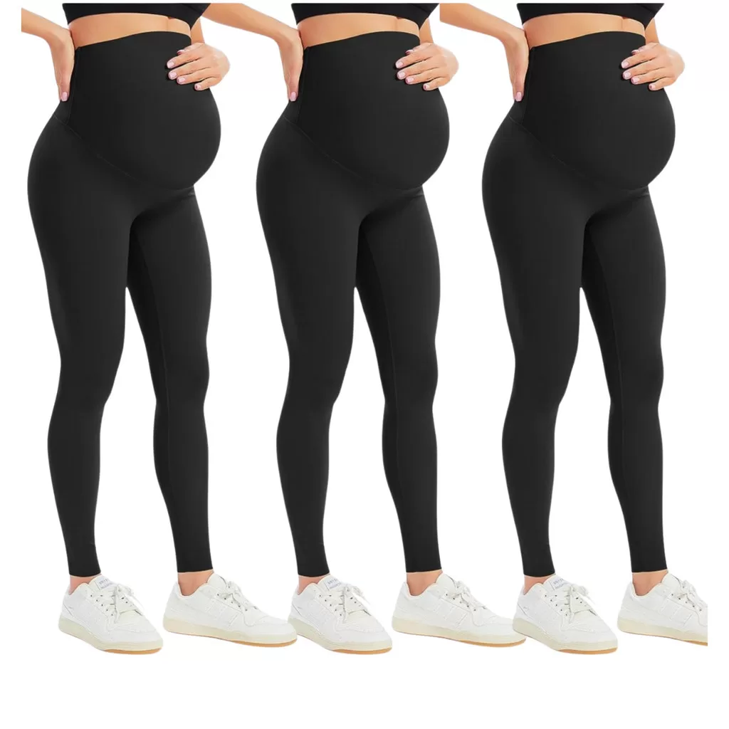 Kit 3 legging gestante calça grávida alto conforto sustentação suporte barriga roupa maternidade sup