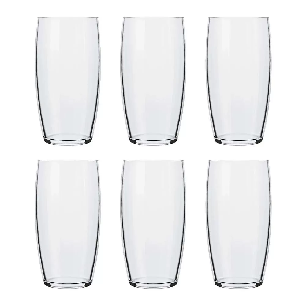 Jogo de Copos Nadir Oca Long Drink de Vidro Liso com 6 Peças 300ml