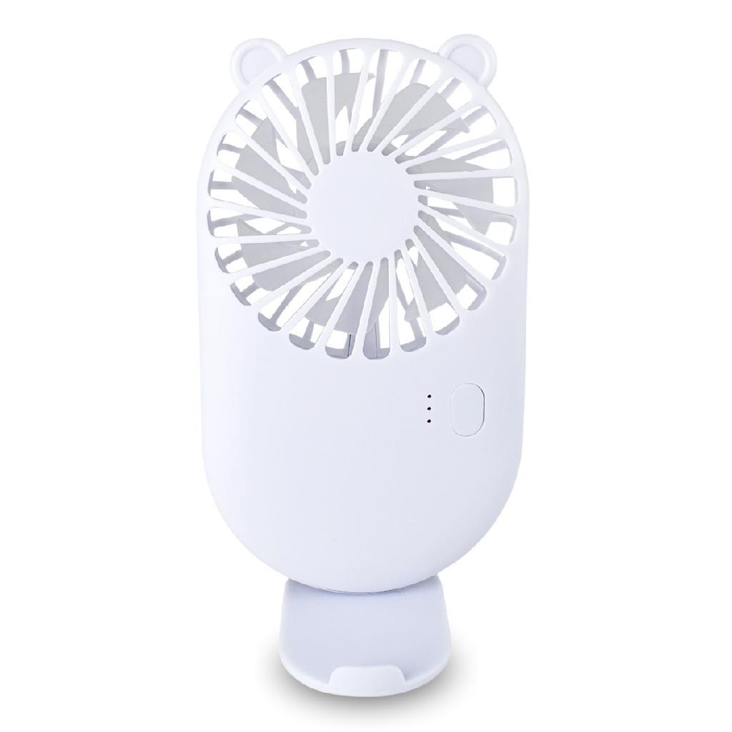 Mini Ventilador Portátil Recarregável Branco Maquiagem Cílios Verão Carro
