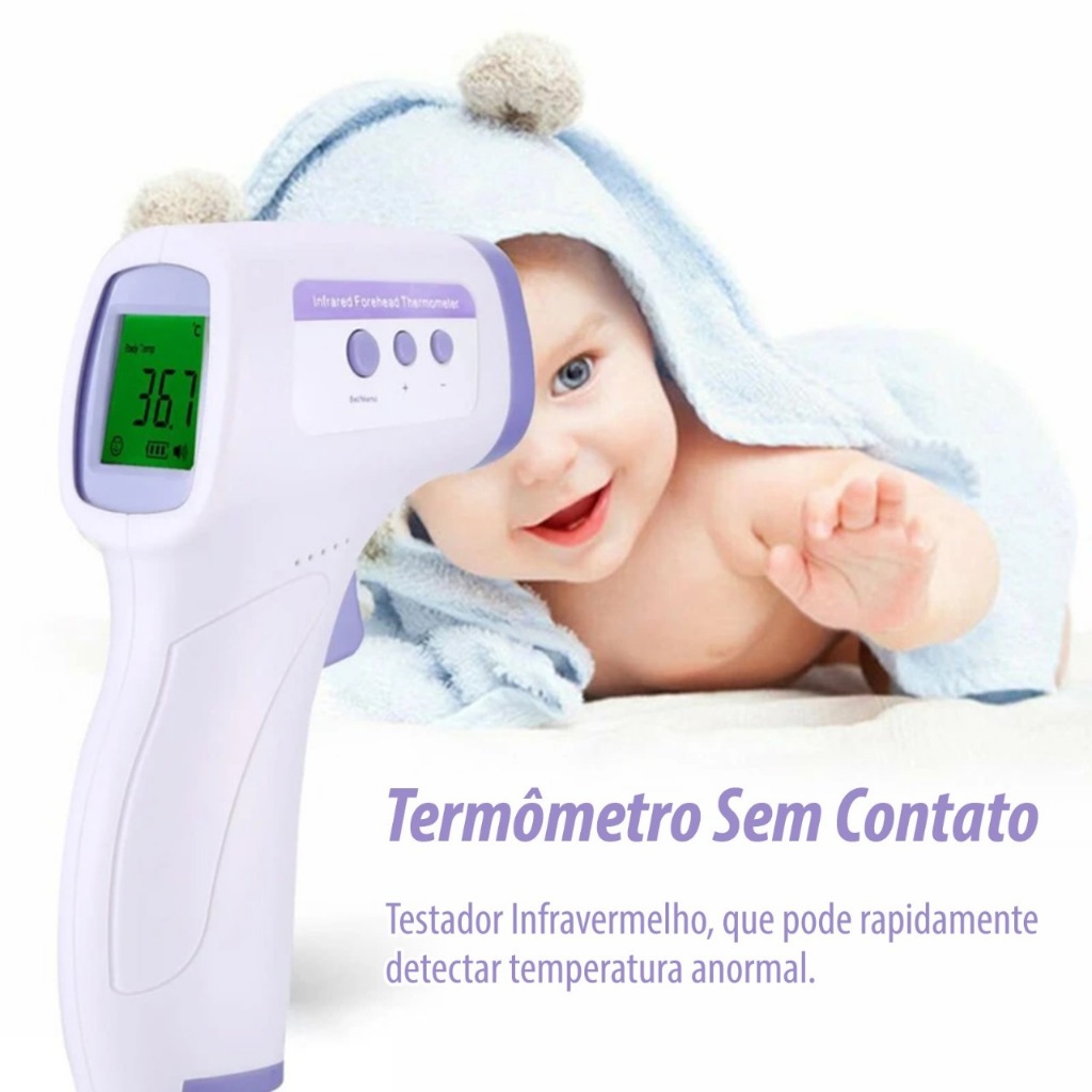 Termômetro Infravermelho Para Bebê Adulto Digital Display Lcd